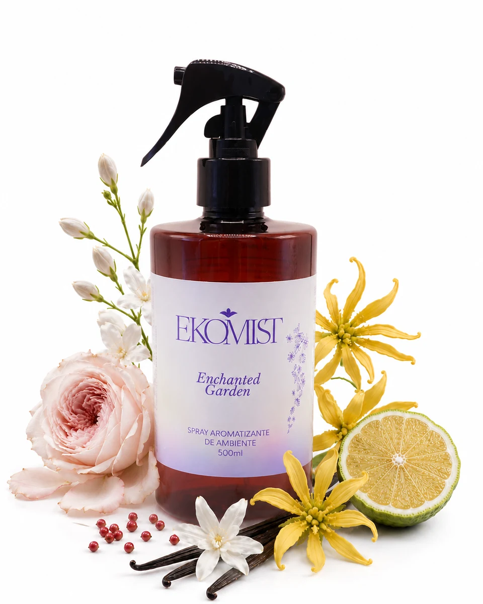Água Perfumada Spray para Tecidos EKOMIST - Enchanted Garden - 500ML