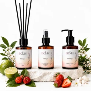 Kit Home Care Ekomist Pitanga com difusor, spray e sabonete líquido